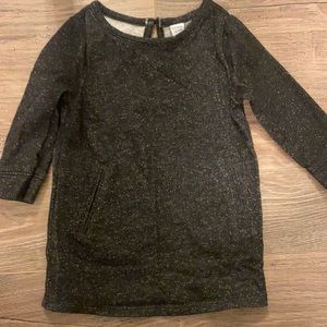 Black sparkle long sleeve sweater toddler dress.